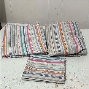 Striped Multicolor Bedding Set - Full